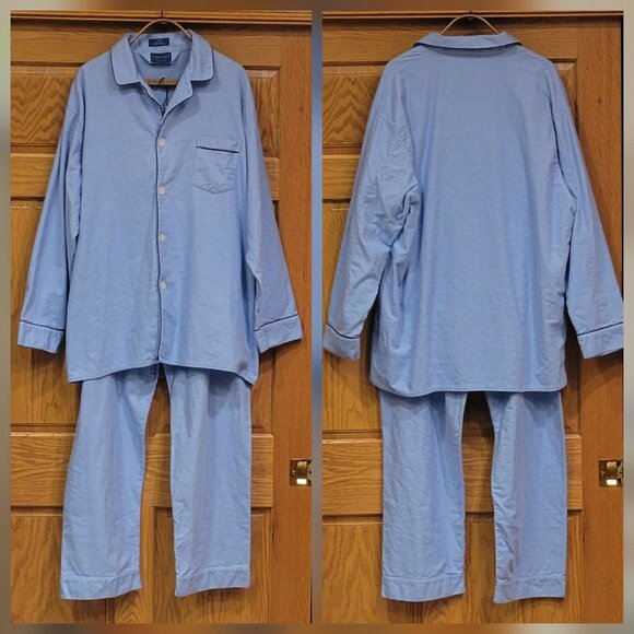 VTG JCPenney Towncraft 100% Cotton Flannel Men's Pajama Set XLT NEW - Picture 2 of 9